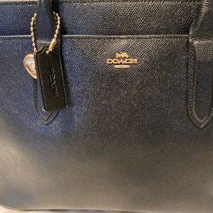 Coach Bailey Carryall bag in black leather.